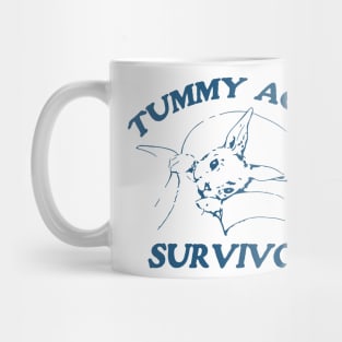 Tummy Ache Survivor T Shirt, Tummy Ache Tee, Meme T Shirt, Vintage Cartoon T Shirt, Aesthetic Tee, Unisex Mug